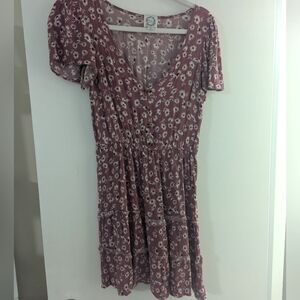 Mauve purple floral sundress, size small from Francesca's - brand blue rain